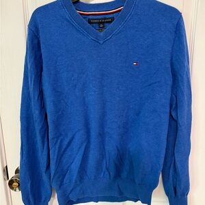 Tommy Hilfiger Blue V-Neck Sweater